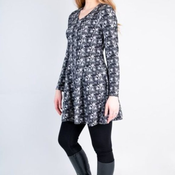 Blue Sky Clothing Wilma Tunic - Grey Star 3X - Picture 2 of 2